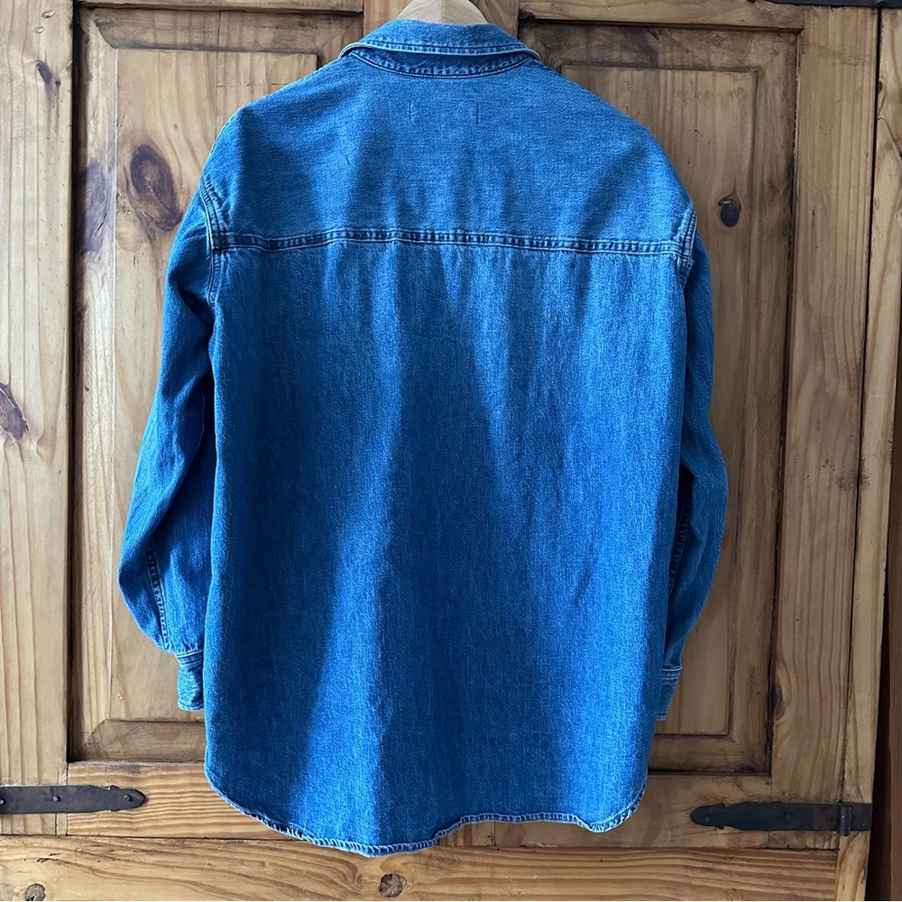 Denim Forum The 80's Comfy Denim Shirt Button Down Collar Shirt - Extra Small - Picture 3 of 16